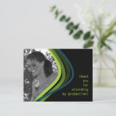 写真カスタムの卒業サンキューカード ポストカード (スタンド正面)