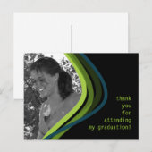 写真カスタムの卒業サンキューカード ポストカード (正面/裏面)