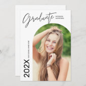 写真カスタムの卒業発表 招待状 (正面/裏面)