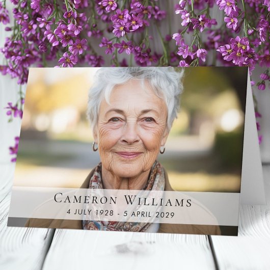 写真カスタムの悔やみや弔慰の感謝してい死別 カード