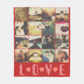 写真カスタムの愛テンプレート フリースブランケット (正面)