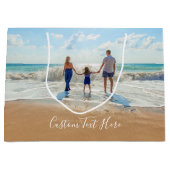 写真カスタムの文字抱き枕 ラージペーパーバッグ (正面)