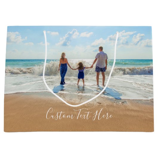 写真カスタムの文字抱き枕 ラージペーパーバッグ (正面)