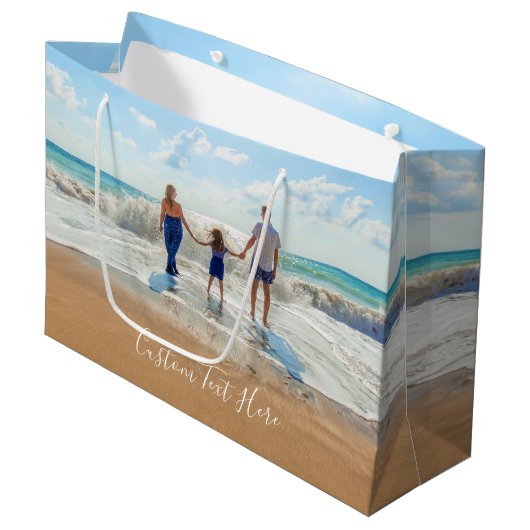 写真カスタムの文字抱き枕 ラージペーパーバッグ (正面アングル)