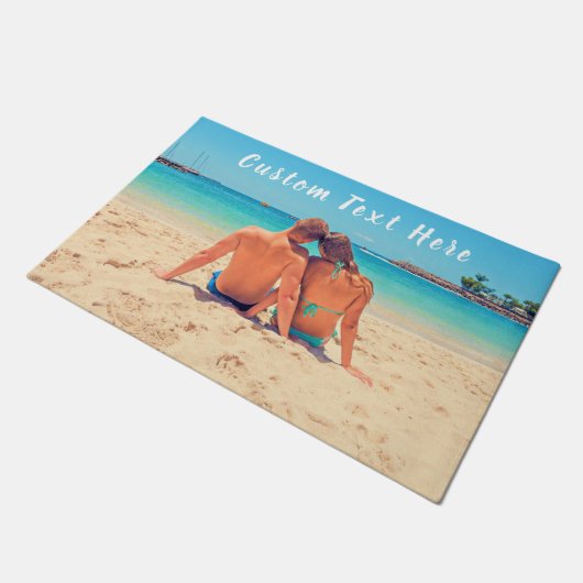 写真カスタムの書式設定と文字デザイン編集 ドアマット (アングル)