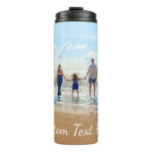 写真カスタムの熱タンブラーと文字名 タンブラー (正面)