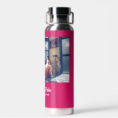 写真カスタムの結婚ピンク ウォーターボトル (背面)
