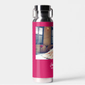 写真カスタムの結婚ピンク ウォーターボトル (正面)