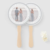 写真カスタムの結婚大事な行事シンプル ハンドファン (正面&裏面)
