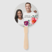 写真カスタムの花と文字のハンドファン ハンドファン (裏面)