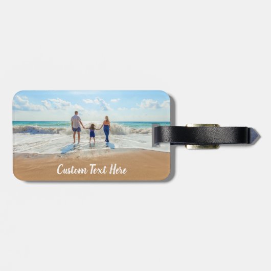 写真カスタムの荷物タグあなたの写真と文字 ラゲッジタグ (裏面横)