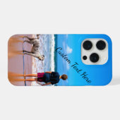 写真カスタムのiPhoneケースと文字 iPhoneケース (裏面横)