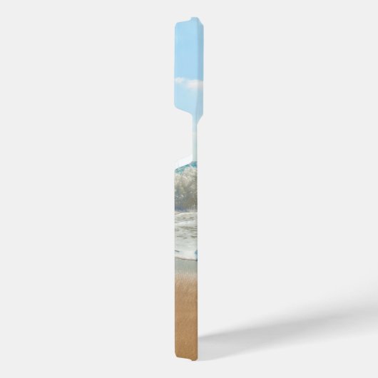 写真カスタムのiPhoneケースと文字 iPhoneケース (右側面)