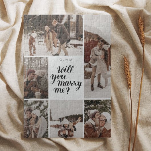 写真カスタムはコラージュと結婚してくれる ジグソーパズル