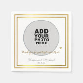 写真カスタムまたはグラフィック結婚ス スタンダードカクテルナプキン (正面)