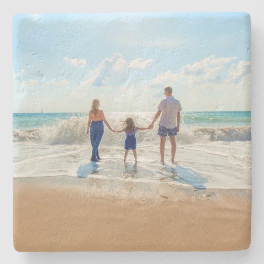 写真カスタムを使用したフォトストーンのコースター ストーンコースター (正面)