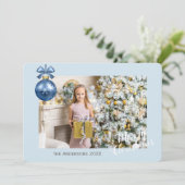 写真カスタムを追加するクリスマスフラットカード シーズンカード (スタンド正面)