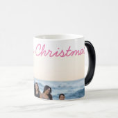 写真カスタムを追加文字メリークリスマス休暇 モーフィングマグカップ (正面右)