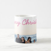 写真カスタムを追加文字メリークリスマス休暇 モーフィングマグカップ (中央)