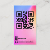 写真カスタムインスタグラムのソーシャルメディアのアイコンとQR 名刺 (裏面)