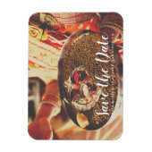 写真カスタムインディアン結婚式の日付を保存 マグネット (縦)