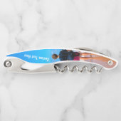 写真カスタムウェイターのコルク栓抜き文字 ソムリエナイフ (正面)