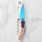 写真カスタムウェイターのコルク栓抜き文字 ソムリエナイフ (正面)