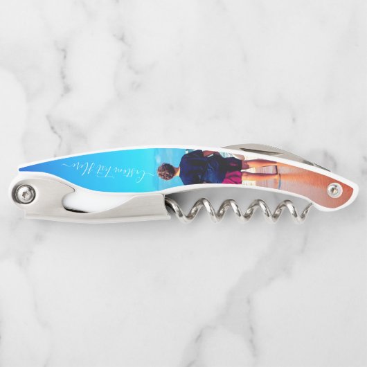 写真カスタムウェイターのコルク栓抜き文字 ソムリエナイフ (正面)