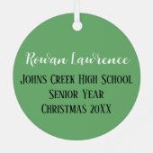 写真カスタムオーナメント雪 メタルオーナメント (裏面)