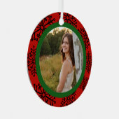 写真カスタムオーナメント雪 メタルオーナメント (正面右)