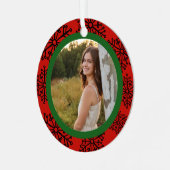 写真カスタムオーナメント雪 メタルオーナメント (正面左)