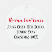 写真カスタムオーナメント雪 メタルオーナメント (裏面)