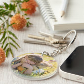 写真カスタムキッズペットドッグシンプルアクリルキーチェーン キーホルダー (正面右)