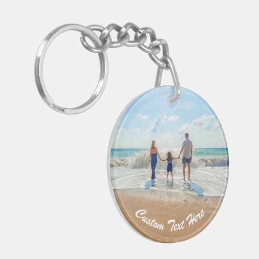 写真カスタムキーチェーンギフトと文字名 キーホルダー (正面左)