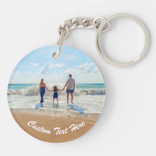 写真カスタムキーチェーンギフトと文字名 キーホルダー (裏面)