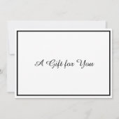 写真カスタムギフト券テンプレート 招待状 (裏面)