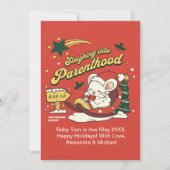 写真カスタムクリスマス妊娠の発表 シーズンカード (正面)