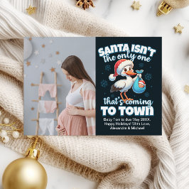 写真カスタムクリスマス妊娠の発表 シーズンカード