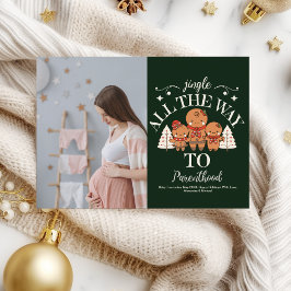写真カスタムクリスマス妊娠の発表 シーズンカード
