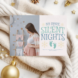 写真カスタムクリスマス妊娠の発表 シーズンカード