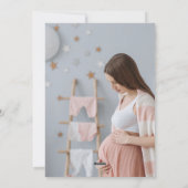 写真カスタムクリスマス妊娠の発表 シーズンカード (裏面)