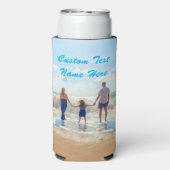 写真カスタムクーラーボックス写真と文字名 スリム缶クーラー (Seltzer裏面)