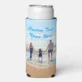 写真カスタムクーラーボックス写真と文字名 スリム缶クーラー (Seltzer正面)