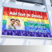 写真カスタムゲイプライドレインボー国旗の背景 横断幕