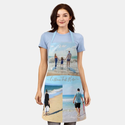写真カスタムコラージュのエプロンあなたの写真と文字 エプロン (着用した状態)