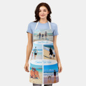 写真カスタムコラージュのエプロンと文字名 エプロン (着用した状態)