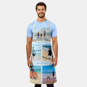 写真カスタムコラージュのエプロンと文字 エプロン (着用した状態)