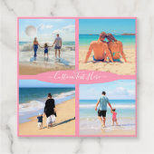 写真カスタムコラージュのギフトラベルと文字 フェイバータグ (正面)