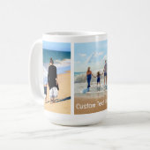 写真カスタムコラージュのコーヒーマグと文字 コーヒーマグカップ (正面左)