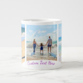 写真カスタムコラージュのコーヒーマグと文字 ジャンボコーヒーマグカップ (正面)